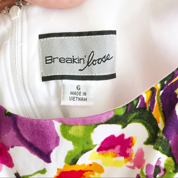 50s Floral House Dress w/ Pockets - Picture 5 of 7